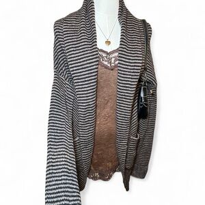 Y2K Bella Swan Striped Cardigan